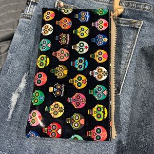 Consuela sugar skull slim wallet